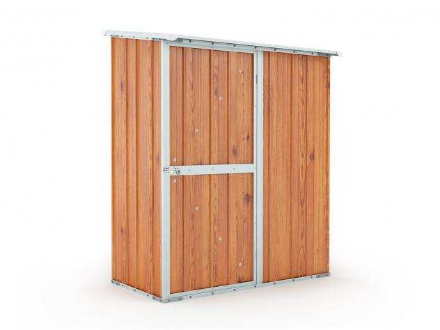 Box in Acciaio Zincato Casetta da Giardino in Lamiera 1.55 x 1.00 m x h1.92 m - 50 KG ndash 1,55 metri quadri ndash LEGNO