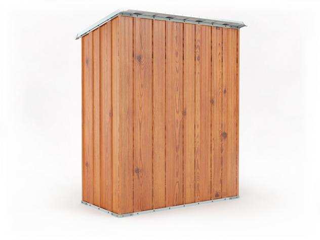Box in Acciaio Zincato Casetta da Giardino in Lamiera 1.55 x 1.00 m x h1.92 m - 50 KG ndash 1,55 metri quadri ndash LEGNO