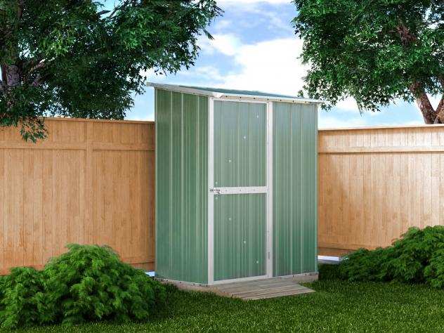 Box in Acciaio Zincato Casetta da Giardino in Lamiera 1.55 x 1.00 m x h1.92 m - 50 KG ndash 1,55 metri quadri ndash VERDE