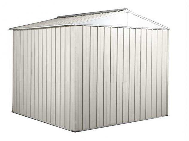 Box in Acciaio Zincato Casetta da Giardino in Lamiera 2.75 x 1.75 m x h2.12 m - 87 KG ndash 4.81 metri quadri - BIANCO