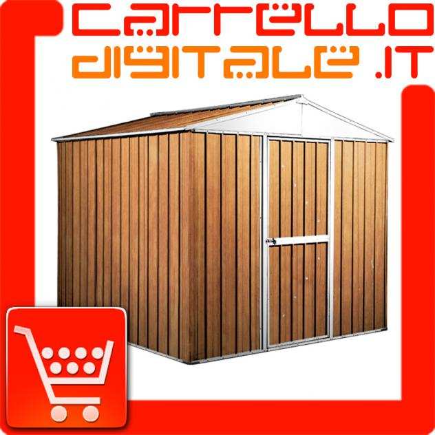 Box in Acciaio Zincato Casetta da Giardino in Lamiera 2.75 x 1.75 m x h2.12 m - 87 KG ndash 4.81 metri quadri - LEGNO