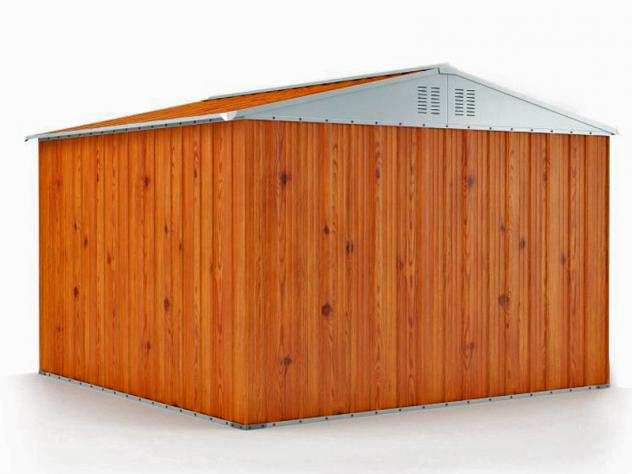 Box in Acciaio Zincato Casetta da Giardino in Lamiera 3.27 x 2.69 m x h2.15 m - 132 KG ndash 8.80 metri quadri - LEGNO