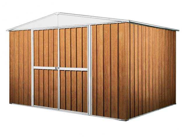 Box in Acciaio Zincato Casetta da Giardino in Lamiera 3.60 x 1.75 m x h2.12 m - 110 KG ndash 6.30 metri quadri - LEGNO