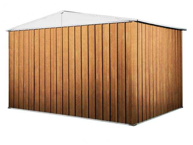 Box in Acciaio Zincato Casetta da Giardino in Lamiera 3.60 x 1.75 m x h2.12 m - 110 KG ndash 6.30 metri quadri - LEGNO