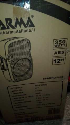 BOX KARMA BX6812A-350W-BIAMPLIFICATO-NUOVO