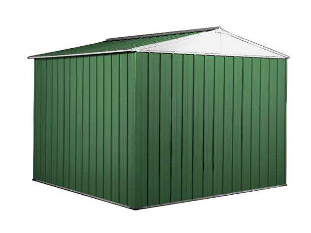 Box prefabbricato, casetta da giardino in lamiera zincata. Capanno deposito attrezzi in Acciaio Zincato 2.76 x 2.60 m x h2.12 m - Peso 110 KG ndash 7,2 me