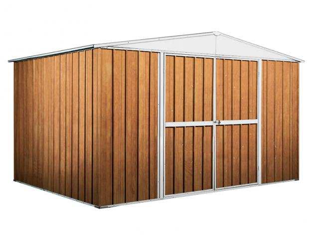 Box prefabbricato, casetta da giardino in lamiera zincata. Capanno deposito attrezzi in Acciaio Zincato 3.60 x 2.60 m x h2.12 m - 130 KG - 9,36 MQ - L