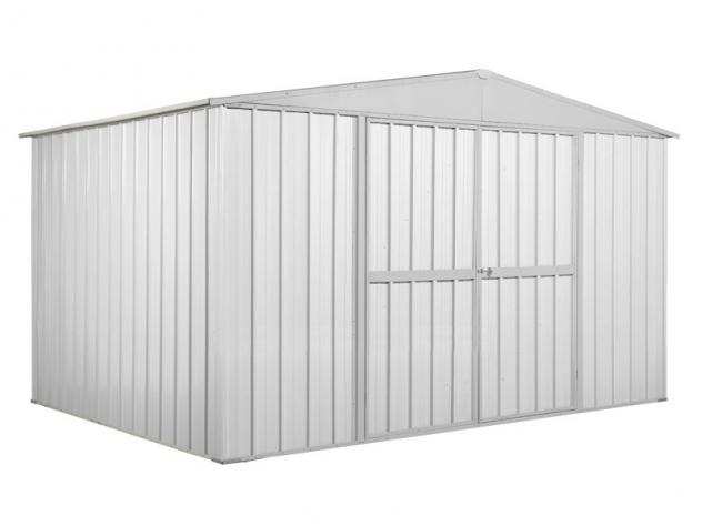 Box prefabbricato, casetta da giardino in lamiera zincata. Capanno deposito attrezzi in Acciaio Zincato 3.60 x 2.60 m x h2.12 m - Peso 130 KG - 9,36 M