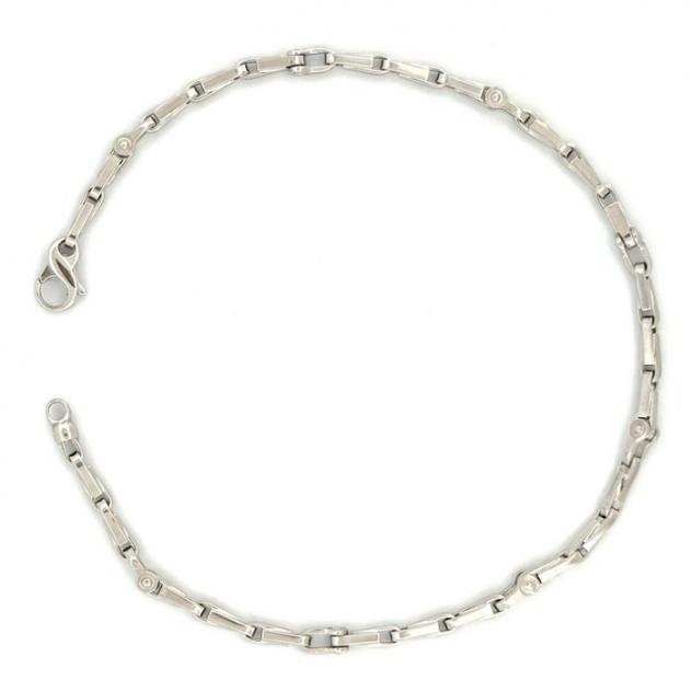 Bracciale pieno - 7.5 grammi - 21 cm - 18 Kt - Bracciale - 18 carati Oro bianco