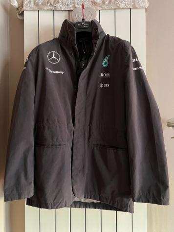 Brandon for Monster AMG F1 Team - Mercedes-Benz - AMG Petronas F1 Team Mens Team Rainjacket Grey - 2017