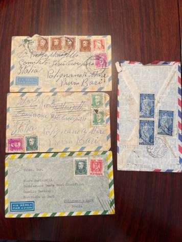 Brasile 19431960 - Buste posta aerea affrancate e serie francobolli repubblica sociale italiana