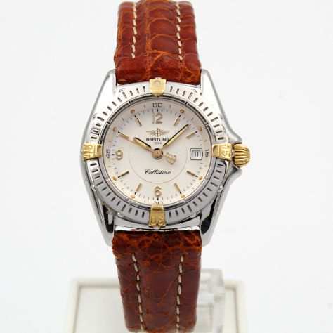 Breitling Callistino Quarzo Full Set D5245-1 Acciaio e Oro Anni 90 Cassa 28mm