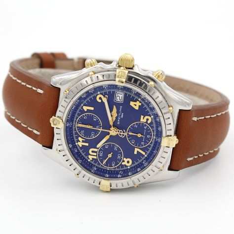 Breitling Chronomat Acciaio e Oro Automatico Ref. B13050.1 Cinturino Pelle