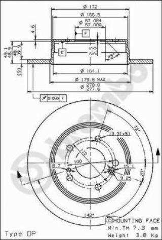 Brembo Disco Freno 08517831