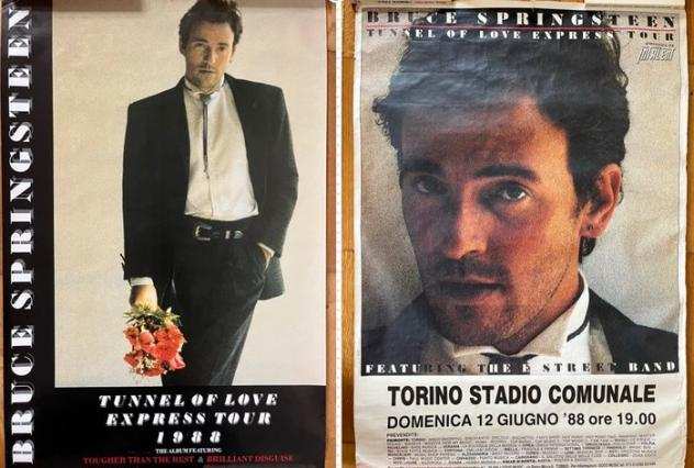 Bruce Springsteen - Tunnel of Love Express Tour 1988 - 2x Italian Official Concert Promotion Posters - Poster originale prima stampa - 19881988