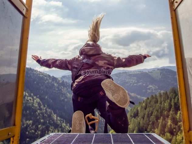 Bungy Jumping con foto e video in Valgadena 175 mt