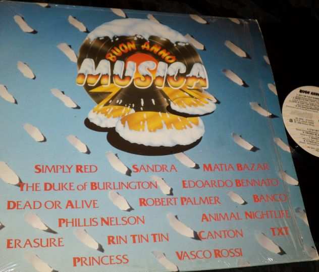 BUON ANNO MUSICA 1985 (Vasco Rossi, Simply Red, T.X.T) LP  33 giri Ariston