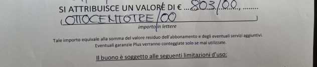 Buono 800euro per iscrizione palestre GetFit