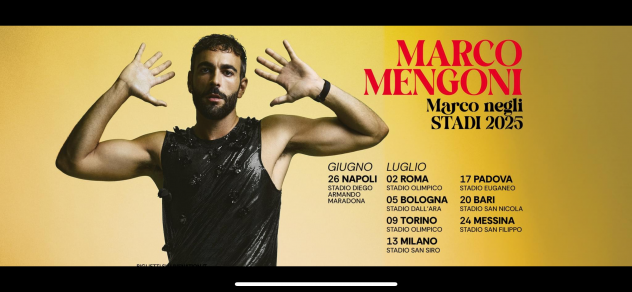 Bus Concerto Marco Mengoni Messina stadio San Filippo 2025
