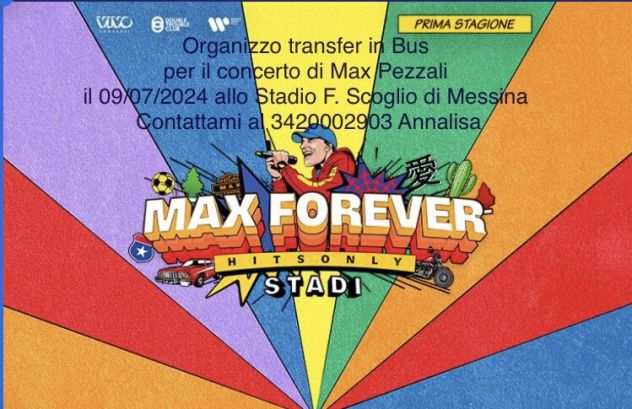 Bus per concerto Max Pezzali a Messina