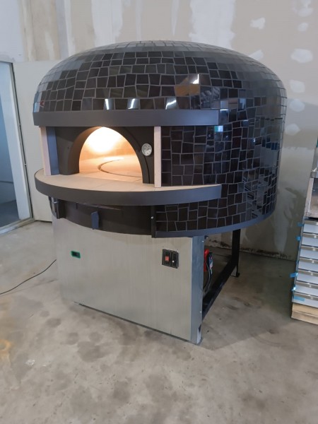 FORNO PIZZA ROTANTE A GAS CON BRUCIATORE