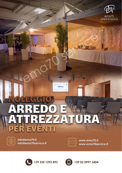 NOLEGGIO ARREDI E ATTREZZATURE - PER EVENTI AZIENDALI - EVENTI PRIVATI - EVENTI PUBBLICI