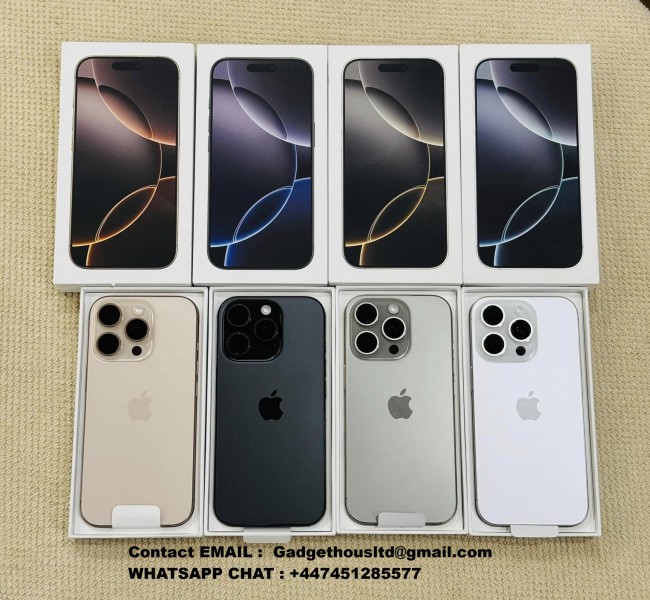 Apple iPhone 16 Pro 128GB per 500 EUR , iPhone 16 Pro Max 256GB per 570 EUR, iPhone 16 128GB per 400 EUR , iPhone 16 Plus 128GB per 430 EUR, Apple iPhone 15 Pro 128GB per 400 EUR , iPhone 15 Pro Max 256GB per 450 EUR, iPhone 15 128GB per 300 EUR