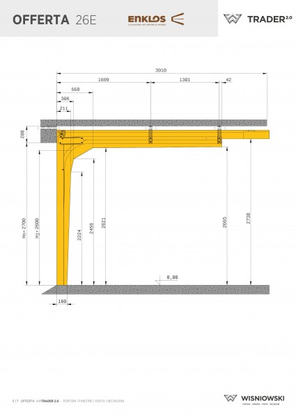 Portone sezionale UniPro SSP 3,120 m x 2,700 m
