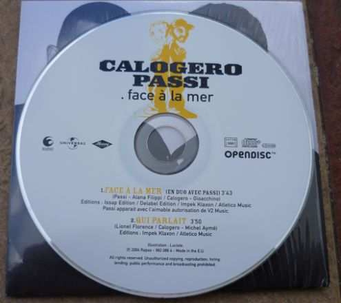 Calogero Passi - Face agrave la mer CD Singolo Originale