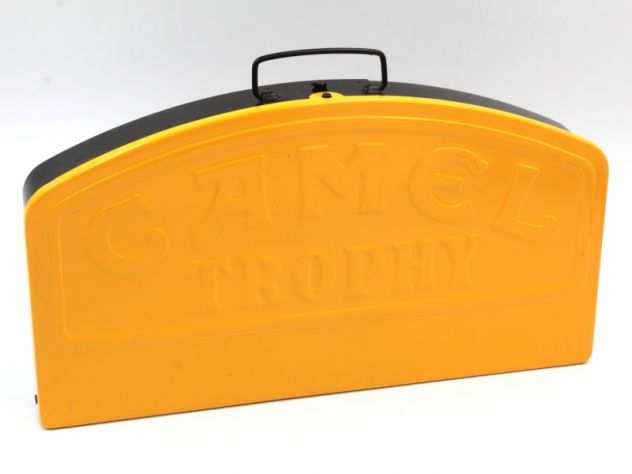 CAMEL Trophy Scatola In Acciaio Originale Gialla E Nero Anni 80 Usata