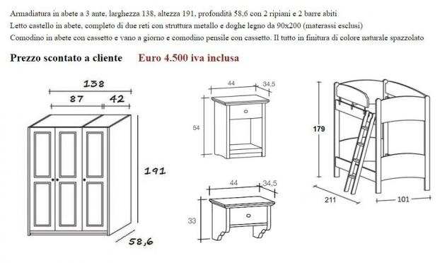 Cameretta ragazzi abete