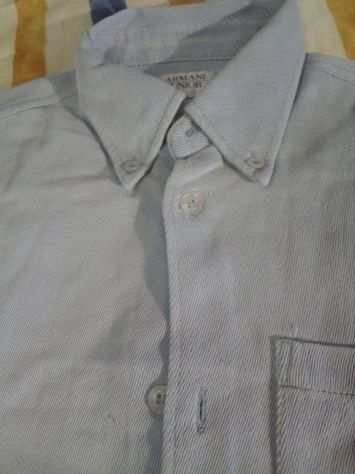 camicia 100 cotone ARMANI JUNIOR originale col. azzurro tg. 32