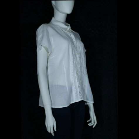 Camicia da donna bianca in lino - tg. 48