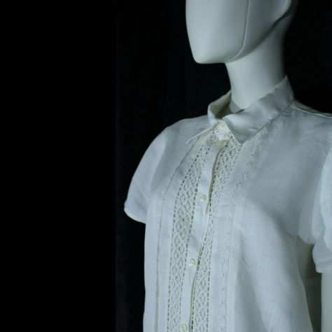 Camicia da donna bianca in lino - tg. 48