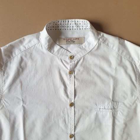 Camicia in cotone colletto coreano Gianni Lupo
