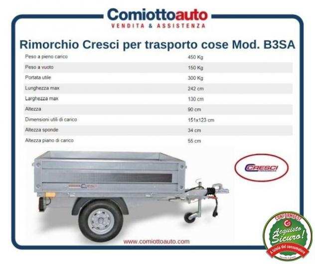 Camion CRESCI RIMORCHI RIMORCHIO CRESCI B3-SA