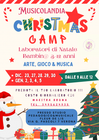 Camp laboratori di natale bambini 312 anni- Giornaliero euro20