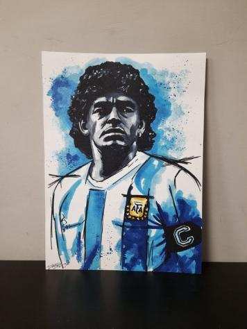Campionati mondiali di calcio - Diego Maradona - Opera drsquoarte