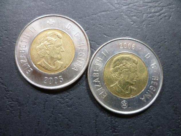 Canada. Elizabeth II (1952-2022). 1 Dollar amp 2 Dollars 1968-2012 (45 Coins)