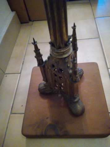 Candelabro gotico 800 altezza 55 cm in bronzo