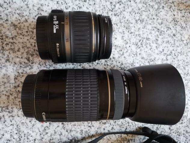 Canon EF 75-3004-5.6 USm  EF-S 18-55  Obiettivo zoom