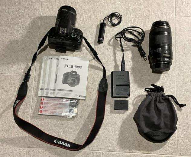 Canon EOS 100D  18-55 IS STM  EF 70-300 IS USM  zaino Lowepro Fotocamera digitale