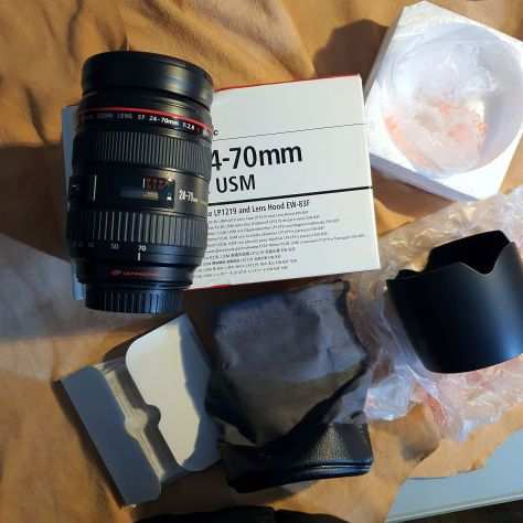 Canon Lens Ultrasonic 24-70mm f.2,8 L EF USM (pochissimi scatti, nuovo)