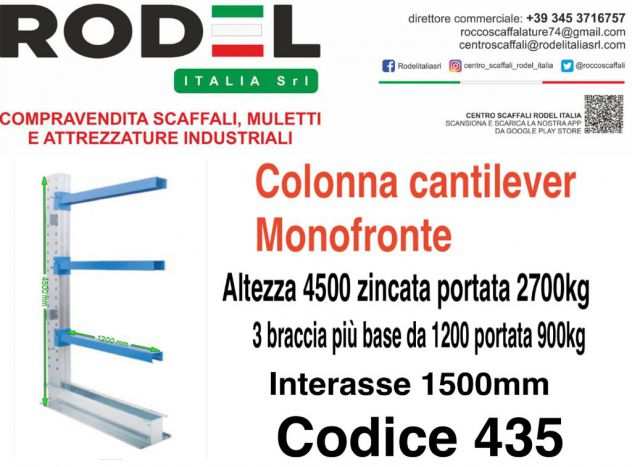 Cantilever bracci in un solo lato