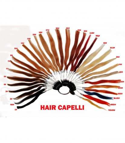 CAPELLI EXTENSION UMANI 20 FASCE 2,5 GRAMMO VERI REMY CON BIADESIVO