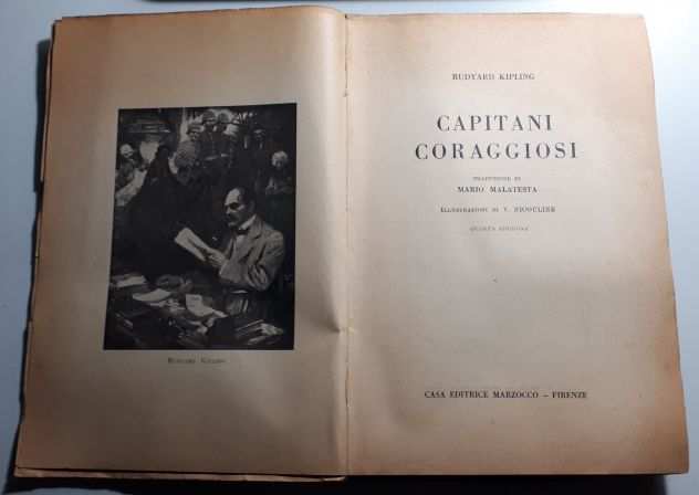 CAPITANI CORAGGIOSI, RUDYARD KIPLING, CASA EDITRICE MARZOCCO ndash FIRENZE 1947.