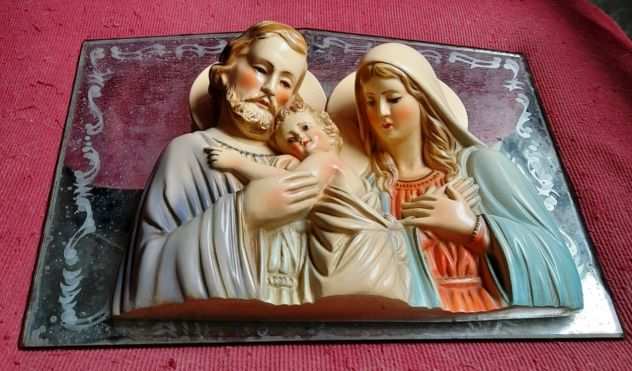 capoletto in gesso sacra famiglia