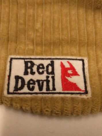 Cappello Coppola Velluto RED DEVIL Vintage anni 80 NUOVO