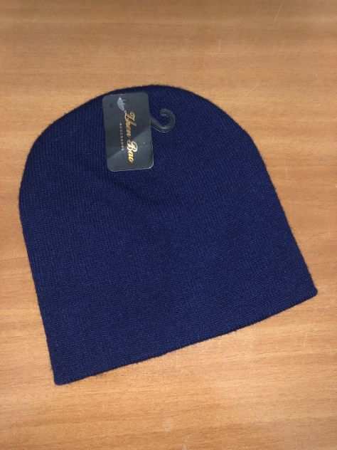 Cappello lana blu