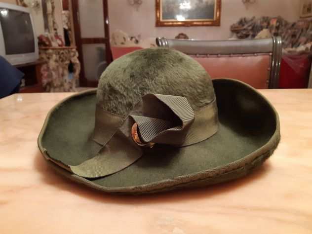 Cappello vintage in feltro verdone